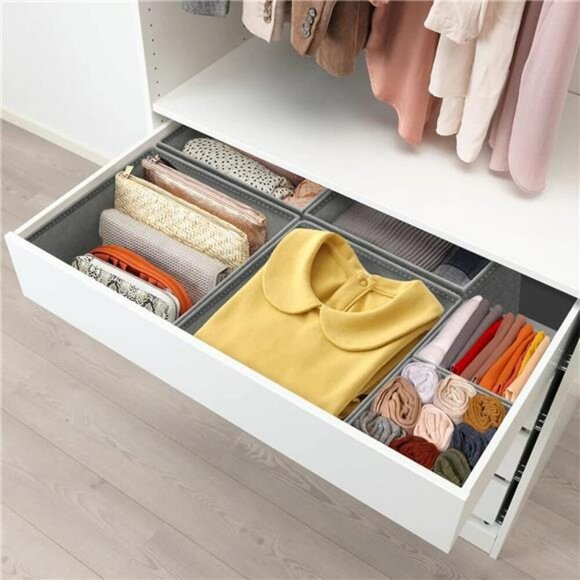 Drawer Organizers 12 Pack Closet Storage Bins for Clothes Socks Underwear - Picture 6 of 8